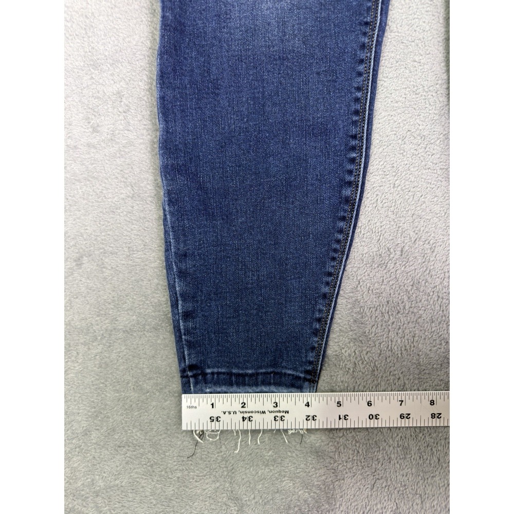 Spanx Jeans Womens Large Blue Dark Wash High Rise Skinny Pull On Slim Stretch - Picture 6 of 9
